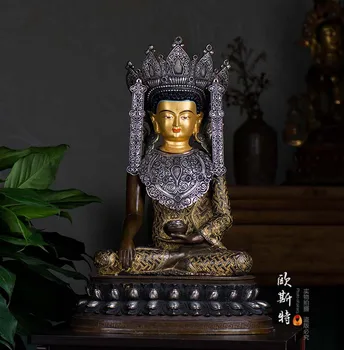 48CM גדול ענק-טוב דמותו של בודהה -טיבט להסה Jokhang Temple Jue בודהה juewo פסל בודהה בבית חדר אלוהים יברך