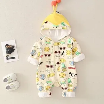 החדש בייבי Romper תינוק חליפת בגדים היילוד בנות בנים סרבל חורף סתיו 23-048
