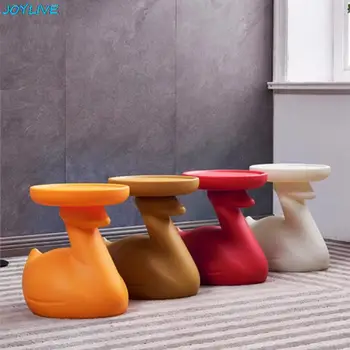יצירתי הסלון פלסטיק לילדים, שולחן קפה סקנדינבי מודרני מינימליסטי מיני שולחן עגול מעולה שולחן צד