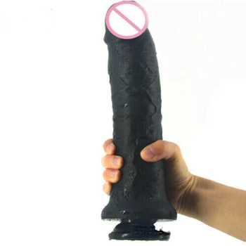 ענק סיליקון הפין דילדו שחור סקס למבוגרים צעצועים גמיש רך להכניס לנרתיק צעצועים