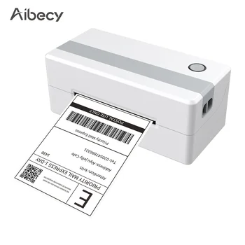 Aibecy מתכוונן RP421 תווית משלוח מדפסת USB שולחן העבודה תרמי תווית מדפסת מסחרי תרמי ישיר תוויות 110mm