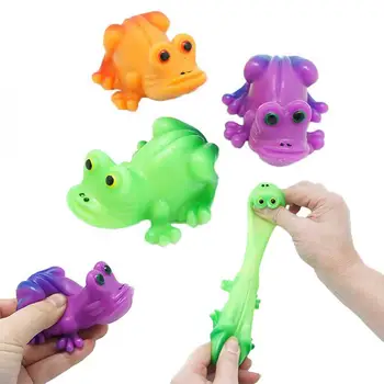 הלחץ צעצוע רך מקסים מקסים נגד הפסקה יצירתית חרדה הקלה TPR צפרדע צורה לסחוט צעצוע מתנת יום הולדת.