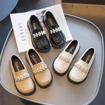 בנים בנות נעלי עור PU נעליים בסגנון בריטי בנות בנים שמלה נעלי ילדי בנות ילדים שמלת מסיבת נעלי מרי ג ' יין נעליים שטוחות