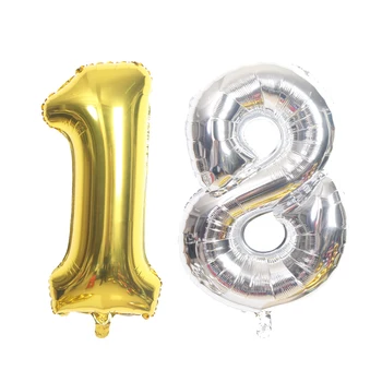 2022 השנה מספר אלומיניום בלונים רוז זהב ספרות בלון הילד למבוגרים יום הולדת עיצוב חתונה למסיבת מקלחת תינוק אספקה