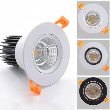ניתן לעמעום AC110V 220V 5W 7W 9W 12W 15W 18W LED Downlights קלח שקוע תקרה מנורות אורות ספוט עבור תאורה ביתית