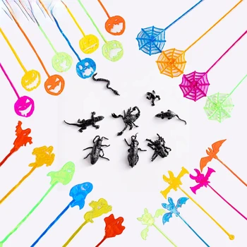 15Pcs חידוש צעצועים Elastically מתיחה דביק עכביש מטפס עבור הילדים מסיבת יום הולדת טובות מסיבת ליל כל הקדושים קישוטים