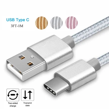 2.1 USB Type C מהר מטען כבל טעינה עבור Huawei xiaomi redmi oneplus סמסונג כל טלפונים חכמים