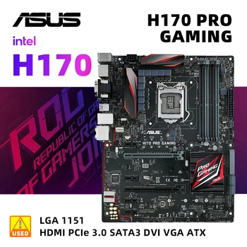 1151 לוח אם ערכת ASUS H170 PRO המשחקים+I3 6100 מעבד Intel H170 לוח האם סט 4×DDR4 64GB PCI-E 3.0 מ 2 HDMI USB3.1 ATX