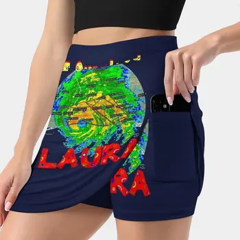 שרדתי הוריקן לורה-עם הוריקן טקסט חצאיות האישה אופנה 2022 המכנסיים חצאית מיני חצאיות המשרד חצאית קצרה הוריקן