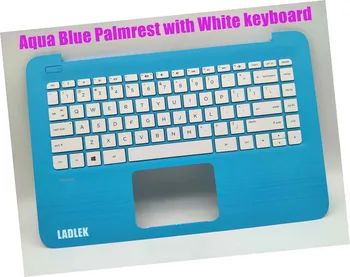 חדש לנו כחול Palmrest לבן מקלדת HP זרם 14-ax040nr/14-ax050nr/14-ax060nr/14-ax067nr