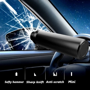 2 ב 1 רכב חירום בטיחות לברוח פטיש חלון זכוכית מפסק חותך חגורת בטיחות מצילות חיים לברוח המכונית כלי חירום