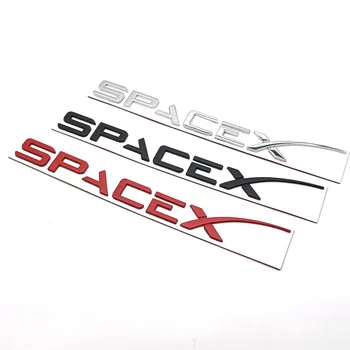 3D מתכת מטען מדבקה סמל סטיילינג עבור טסלה מודל 3 S X רודסטר מכתב SpaceX המכונית הפגוש, בצד מדבקות אביזרי רכב