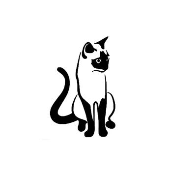 חתלתול חתול סיאמי מחמד חמוד חיה אמנות מדבקות לרכב מדבקות ויניל שחור כסף עבור סוזוקי מדבקות 9.1 ס 