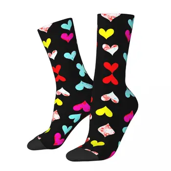 לבבות מתוקים לבבות R92 גרב ייחודי הטוב ביותר לקנות ניגודיות צבע הומור גרפי דחיסה גרביים