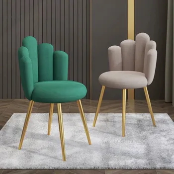 נורדי יצירתי כסאות אוכל אחת משענת מודרני מינימליסטי האוכל הכיסא אור יוקרה ספה Silla Comedor ריהוט הבית