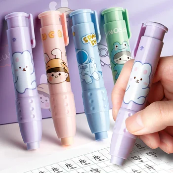 Kawaii סוג עט מחקים קריקטורה חמודה להחלפה הליבה עיפרון מחק בית הספר הקוריאני נייר מכתבים ילד מתנה, ציוד משרדי