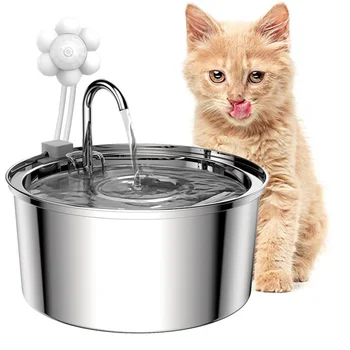 נירוסטה חתול מתקן המים אוטומטית את זרימת מסנן מחמד מתקן המים נירוסטה חתול וכלב מתקן המים