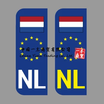 הולנד עם דגל צלחת מדבקות מתאים עבור האיחוד האירופי בתחום עיצוב צלחת מספר סרט במכונית או עם דגל לשטוף את המכונית בטוח NL