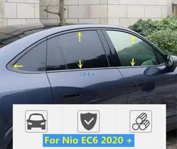 המכונית סגנון הדלת חלון דפוס מסגרת לקצץ גופני כיסוי מגן קישוט אביזרים חיצוניים מדבקה Nio EC6 2020 +