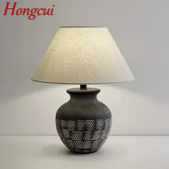 Hongcui עכשווי קרמיקה מנורות שולחן LED יצירתי רטרו ליד המיטה שולחן אור הביתה סלון עיצוב חדר השינה