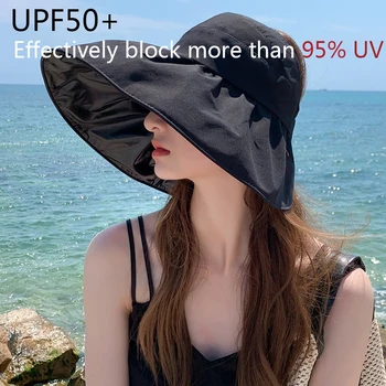 הקיץ ריק העליון שמש כובע נשים קרם הגנה כובע חיצוני הגנת UV מתקפלים לכיסוי הפנים כובע השמש זנב כובע הדייגים הכובע