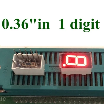 20PCS/LOT 0.36 אינץ ' 1 Bit 7 קטע אדום תצוגת LED דיגיטלית צינור פלסטיק מתכת נפוצה קתודה(Nixie tube)