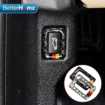 סיבי פחמן עבור BMW E60 F10 F01 סדרה 5 7 האחוריים תא המטען מתג כפתור לקצץ מסגרת M Perfromance מדבקה הפנים המכונית אביזרים
