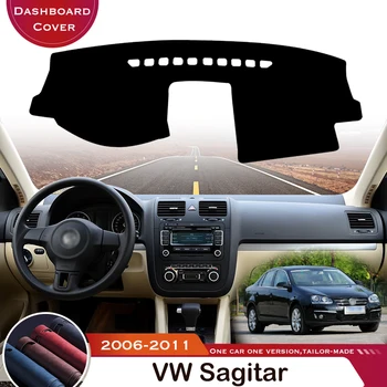 עבור פולקסווגן פולקסווגן Sagitar 2006-2011 רכב לוח המחוונים שטיח משטח שטיח אנטי UV, אנטי להחליק את המכונית כיסוי עור מגן