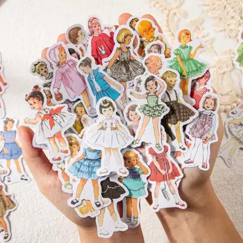 כיס חומר מדבקות להדבקה עצמית בציר עשיר דפוסי הילדות מסיבת סדרת ילדים אופנה מדבקות נייר מכתבים אביזרים