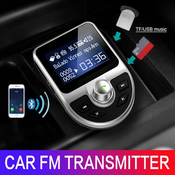 דיבורית Bluetooth משדר FM דיבורית לרכב AUX קלט המוזיקה 3.1 כפול מטען USB עם TF/U דיסק לשחק AUX יציאת שמע
