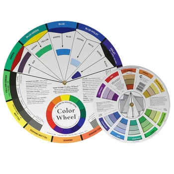 12 צבע נייר קלף גלגל שלוש שכבות העיצוב לערבב מדריך סביב מרכז המעגל מסתובב על הציפורניים Microblading קעקוע איפור Supplie