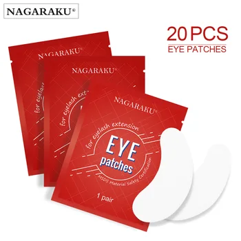 NAGARAKU הארכת ריסים Eyepads תחת Eyepads ג ' ל Eyepads Hydrogel Eyepach 20 זוגות חבילת איפור כלים דבק