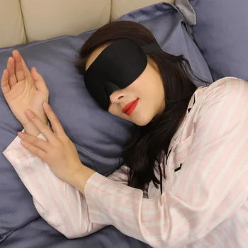 3D מסכת השינה הטבעי ישנה מסיכת עיניים Eyeshade כיסוי צל רטייה נשים גברים רך נייד כיסוי העיניים נסיעות רטיית עין -