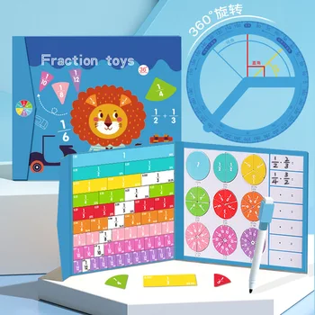 עץ מונטסורי מגנטי שבר למידה במתמטיקה צעצוע שבר ספר ילדים חשבון עזרי הוראה צעצועים חינוכיים לילדים