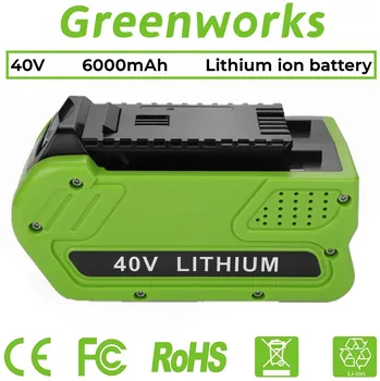 Batterie de remplacement לשפוך Creabest 6000mAh, 40V, 200w, יוצקים GreenWorks G-MAX GMAX 29462, 29472, 22272, 29717