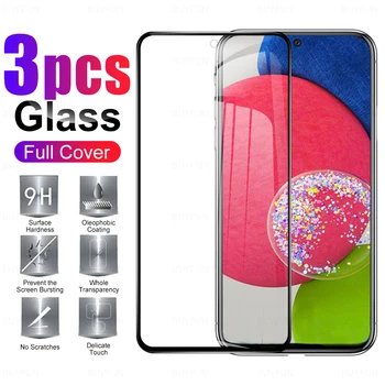 3 יח ' מלא כיסוי מגן זכוכית עבור סמסונג A52 4G A52 5G מגן מסך על Samsung A53 5G זכוכית מחוסמת
