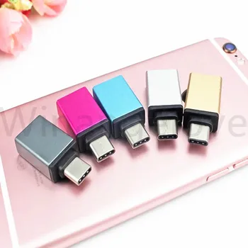 500pcs צבעוני USB 3.1 Type C נקבה מתאם OTG Converter For Macbook /Lenovo זוק Z1/פיקסל C/Nokia N1