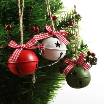 חידוש חג המולד בל מסוגנן המושך את העין צבע מוצק מיני תלויים קישוטים בל