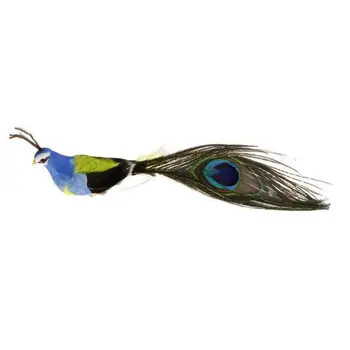7x מלאכותי טווס ציפורים צבעוניות זנב ארוך קישוט יצירתי מתנה
