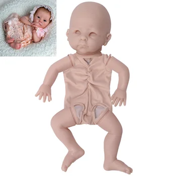 18Inches מחדש את הבובה חלקים מציאותי התינוק הנולד ויניל צבוע גמור בובה ערכת 46CM DIY ריק בובות חג מולד מתנות