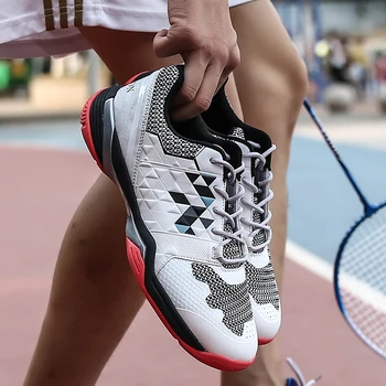 חדש לנשימה בדמינטון נעלי גודל גדול 36-45 אנטי להחליק כדורעף גברים נעלי איכות טניס נעלי ספורט זכר נעלי טניס