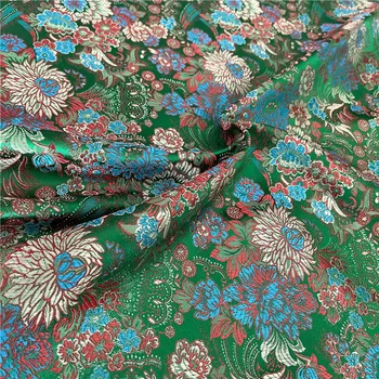 איכות גבוהה דמשק סאטן ירוק ברוקד אקארד בד תחפושת ריפוד רהיטים וילון בגדים חומר