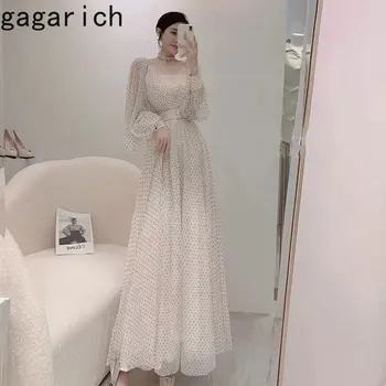 Gagarich 2023 שמלה מנוקדת נקבה אופי מלכותי בסגנון אור גבוהה המותניים אלגנטי אור יוקרה צרפתי רב-קו Vestidos